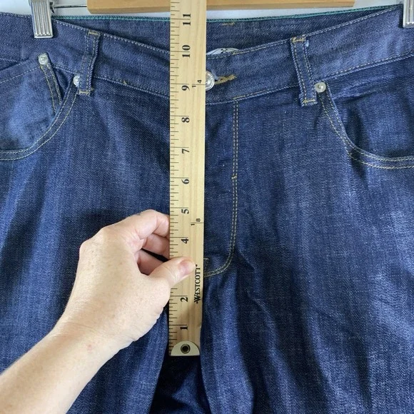 Five Four x Mark McNairy Mens Designer Jeans 34 Dark Straight Leg Streetwear - Picture 7 of 14